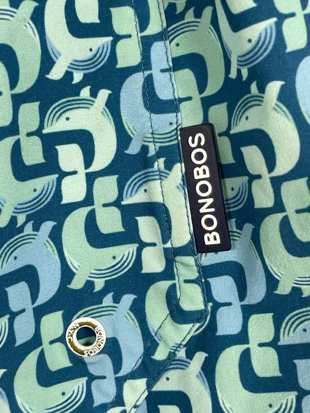 Bonobos Riviera Swim Trunks with Boxer Brief Liner Blue Whale Print Size XL - Picture 5 of 8